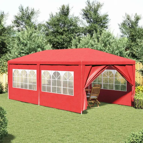 Šator za svadbe - šator za zabave 600 x 300 x 255 cm Crvena PE i čelik - Crvena 3 x 6 m Cijena