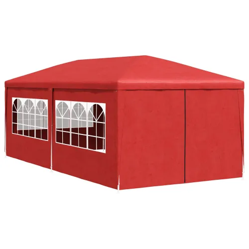 Šator za svadbe - šator za zabave 600 x 300 x 255 cm Crvena PE i čelik - Crvena 3 x 6 m Cijena