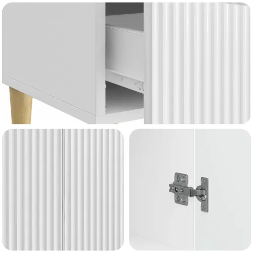 Kreveta s ladicama Bijela visokog sjaja 66 x 34,5 x 95 cm - Bijela visokog sjaja Cijena