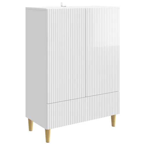 Kreveta s ladicama Bijela visokog sjaja 66 x 34,5 x 95 cm - Bijela visokog sjaja Cijena