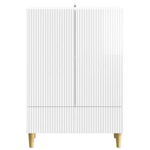 Kreveta s ladicama Bijela visokog sjaja 66 x 34,5 x 95 cm - Bijela visokog sjaja Cijena