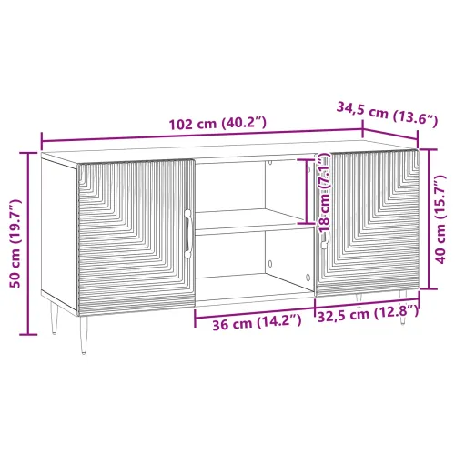 TV ormar Bijela visokog sjaja 102 x 34,5 x 50 cm - Bijela visokog sjaja Cijena