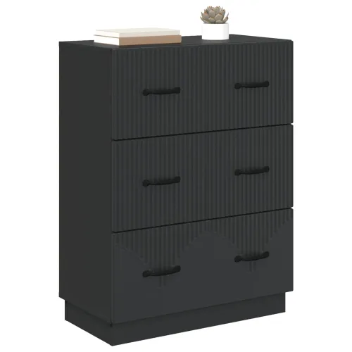 Ormar s ladicama Crna 66 x 34,5 x 87 cm Konstruirano drvo - Crna Cijena