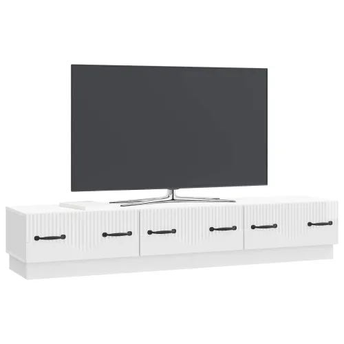 TV ormar s ladicama Bijela visokog sjaja 147 x 34,5 x 27 cm - Bijela visokog sjaja Cijena