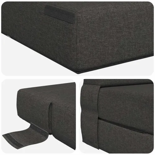 Sofa na razvlačenje Tamnosiva 70 x 80 x 60 cm Tkanina - Tamnosiva 70 x 80 x 60 cm Tkanina Cijena