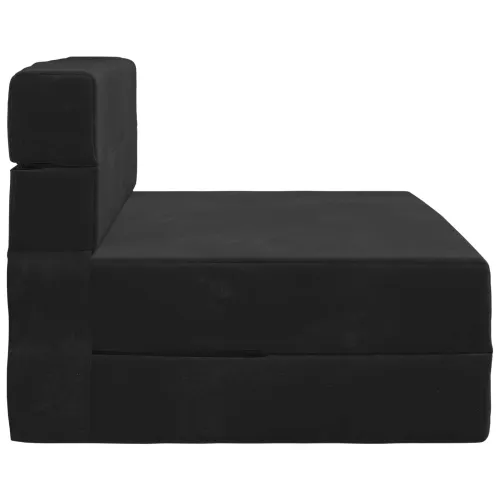 Sofa na razvlačenje Crna 70 x 80 x 60 cm Tkanina - Crna 70 x 80 x 60 cm Baršun Cijena