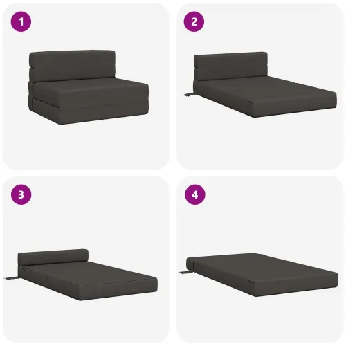Sofa na razvlačenje Tamnosiva 100 x 80 x 60 cm Tkanina - Tamnosiva 100 x 80 x 60 cm Tkanina Cijena