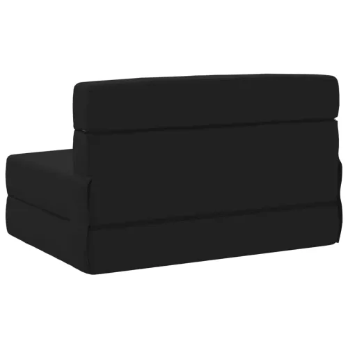 Sofa na razvlačenje Crna 100 x 80 x 60 cm Tkanina - Crna 100 x 80 x 60 cm Tkanina Cijena