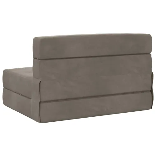 Sofa na razvlačenje Svjetlosiva 100 x 80 x 60 cm Tkanina - Svjetlosiva 100 x 80 x 60 cm Baršun Cijena