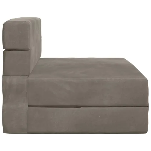 Sofa na razvlačenje Svjetlosiva 100 x 80 x 60 cm Tkanina - Svjetlosiva 100 x 80 x 60 cm Baršun Cijena
