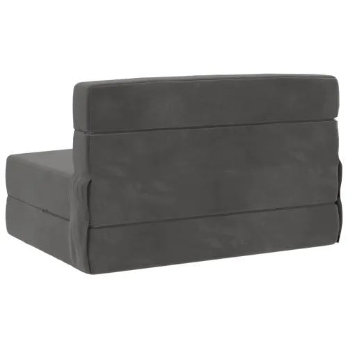 Sofa na razvlačenje Tamnosiva 100 x 80 x 60 cm Tkanina - Tamnosiva 100 x 80 x 60 cm Baršun Cijena