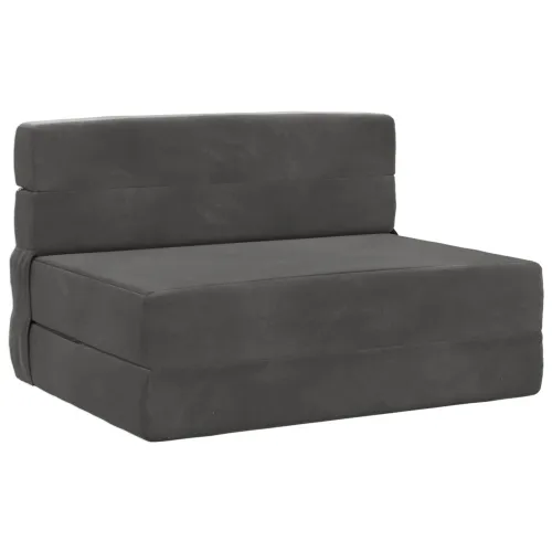 Sofa na razvlačenje Tamnosiva 100 x 80 x 60 cm Tkanina - Tamnosiva 100 x 80 x 60 cm Baršun Cijena
