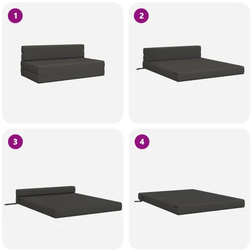 Sofa na razvlačenje Tamnosiva 152 x 86,5 x 60 cm Tkanina - Tamnosiva 152 x 86,5 x 60 cm Tkanina Cijena