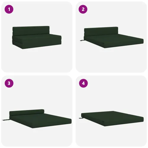 Sofa na razvlačenje Tamnozelena 152 x 86,5 x 60 cm Tkanina - Tamnozelena 152 x 86,5 x 60 cm Tkanina Cijena