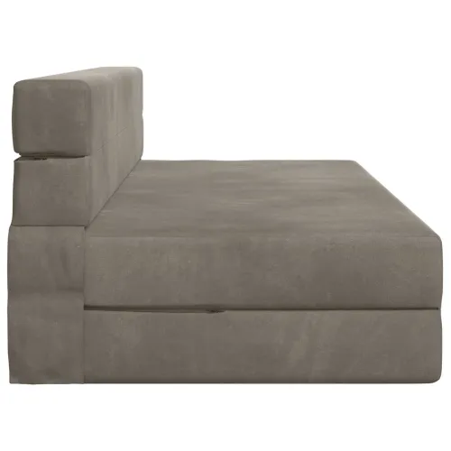Sofa na razvlačenje Svjetlosiva 152 x 86,5 x 60 cm Tkanina - Svjetlosiva 152 x 86,5 x 60 cm Baršun Cijena