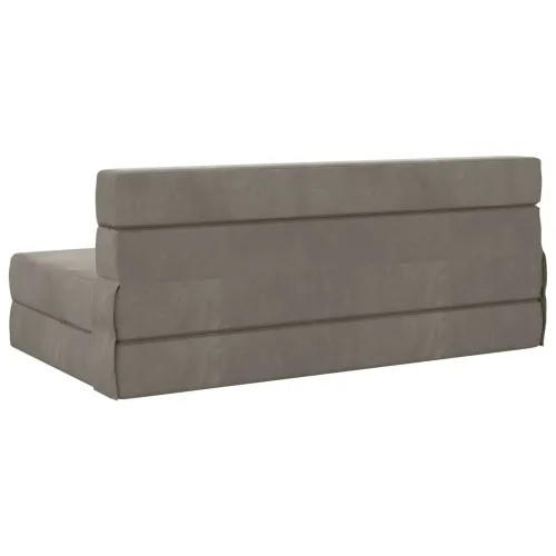 Sofa na razvlačenje Svjetlosiva 152 x 86,5 x 60 cm Tkanina - Svjetlosiva 152 x 86,5 x 60 cm Baršun Cijena