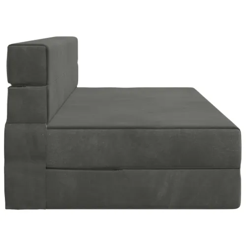 Sofa na razvlačenje Tamnosiva 152 x 86,5 x 60 cm Tkanina - Tamnosiva 152 x 86,5 x 60 cm Baršun Cijena