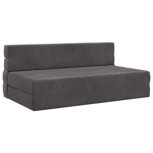 Sofa na razvlačenje Tamnosiva 152 x 86,5 x 60 cm Tkanina - Tamnosiva 152 x 86,5 x 60 cm Baršun Cijena