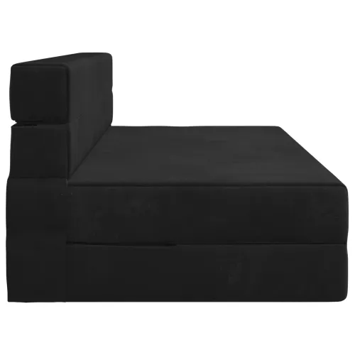 Sofa na razvlačenje Crna 152 x 86,5 x 60 cm Tkanina - Crna 152 x 86,5 x 60 cm Baršun Cijena