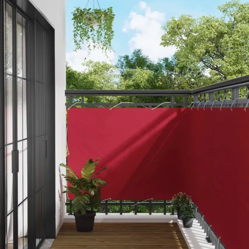 Zaštita od pogleda za balkon Pravokutni 110 x 800 cm Oxford tkanina Crvena - Crvena 110 x 800 cm Cijena