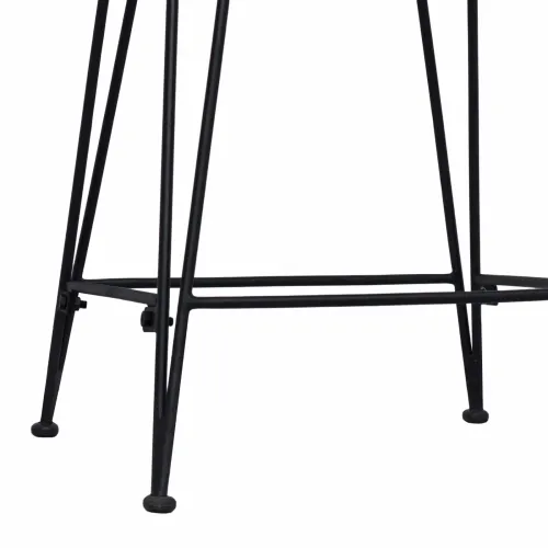 Barska stolica 2 kom. Crna 44 x 45 x 76 cm Ratan i Čelik - Crna Cijena