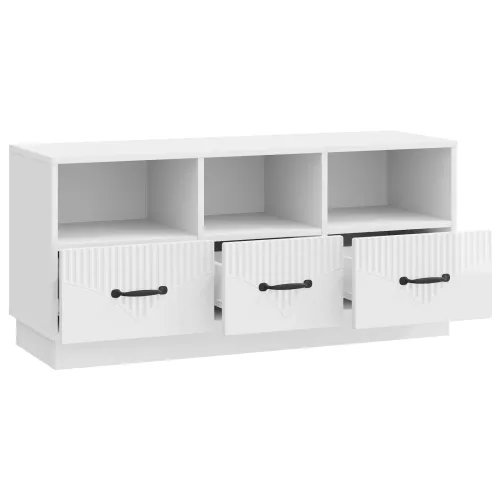 TV ormar s ladicama Bijela visokog sjaja 102 x 34,5 x 47 cm - Bijela visokog sjaja Cijena
