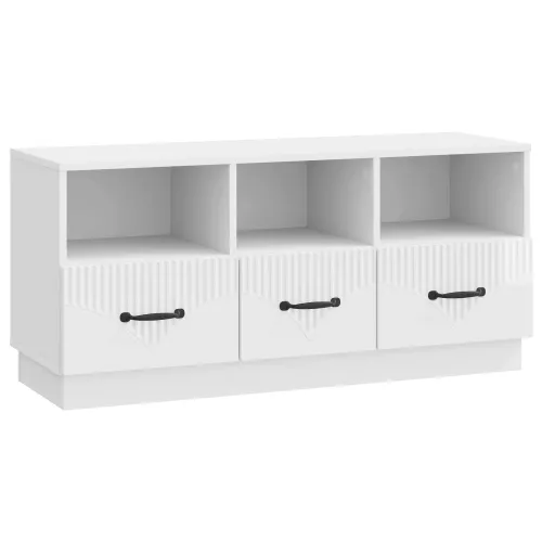 TV ormar s ladicama Bijela visokog sjaja 102 x 34,5 x 47 cm - Bijela visokog sjaja Cijena