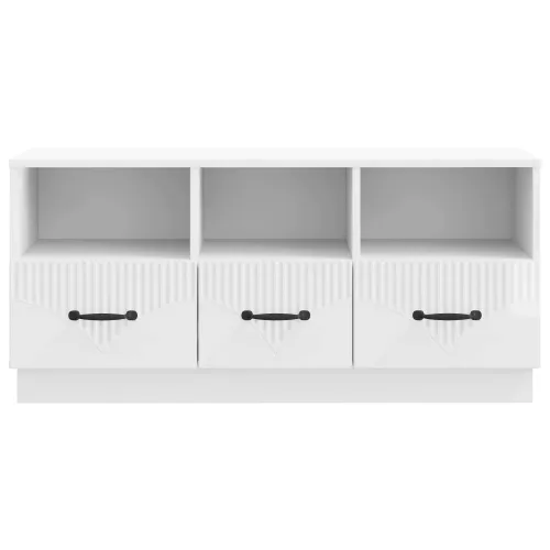 TV ormar s ladicama Bijela visokog sjaja 102 x 34,5 x 47 cm - Bijela visokog sjaja Cijena