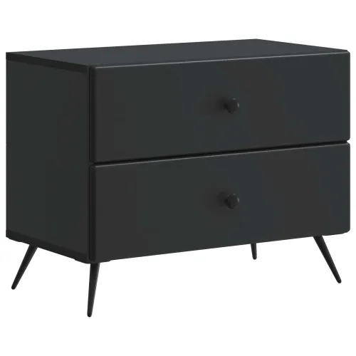 Noćni ormar Crna 62 x 34,5 x 47,5 cm Konstruirano drvo - Crna Cijena