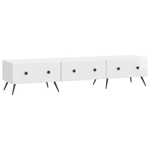 TV ormar s ladicama Bijela visokog sjaja 147 x 34,5 x 30 cm - Bijela visokog sjaja Cijena