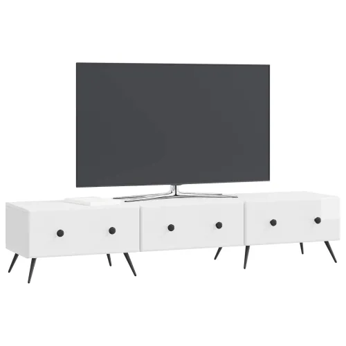 TV ormar s ladicama Bijela visokog sjaja 147 x 34,5 x 30 cm - Bijela visokog sjaja Cijena