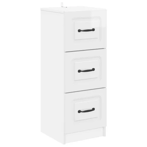 Ormar s ladicama Bijela visokog sjaja 33 x 34,5 x 87 cm - Bijela visokog sjaja Cijena