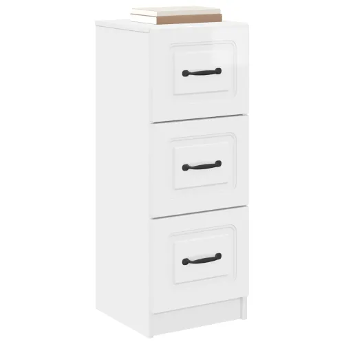 Ormar s ladicama Bijela visokog sjaja 33 x 34,5 x 87 cm - Bijela visokog sjaja Cijena