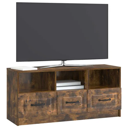 TV ormar Dimljeni hrast 102 x 34,5 x 47 cm Konstruirano drvo - Dimljeni hrast Cijena