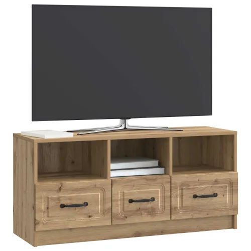 TV ormar 102 x 34,5 x 47 cm Hrast artisan Konstruirano drvo - Hrast artisan Cijena