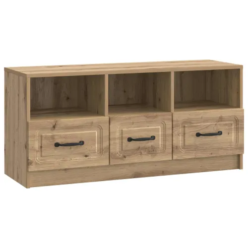 TV ormar 102 x 34,5 x 47 cm Hrast artisan Konstruirano drvo - Hrast artisan Cijena