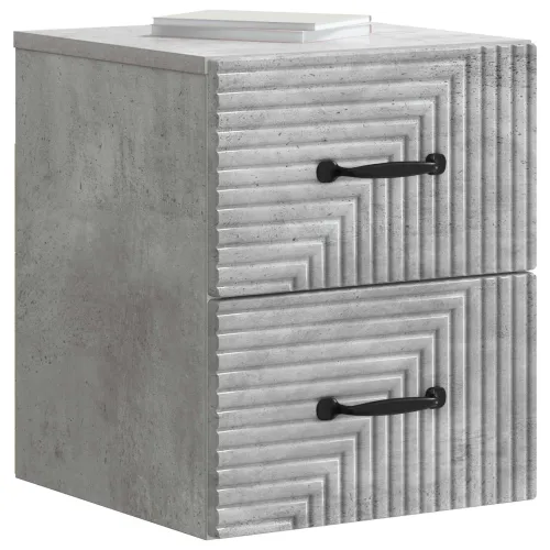 Noćni ormarić za montažu na zid Betonska siva 34,5 x 33 x 40 cm - Betonska siva 1 Cijena