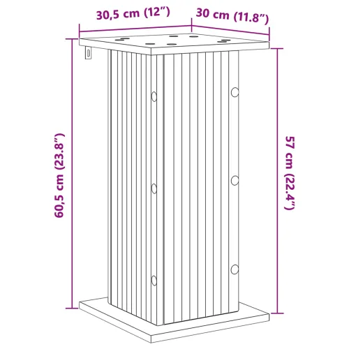 Stalak za biljke Staro drvo 30,5 x 30 x 60,5 cm - Staro drvo 30,5 x 30 x 60,5 cm 1 Cijena