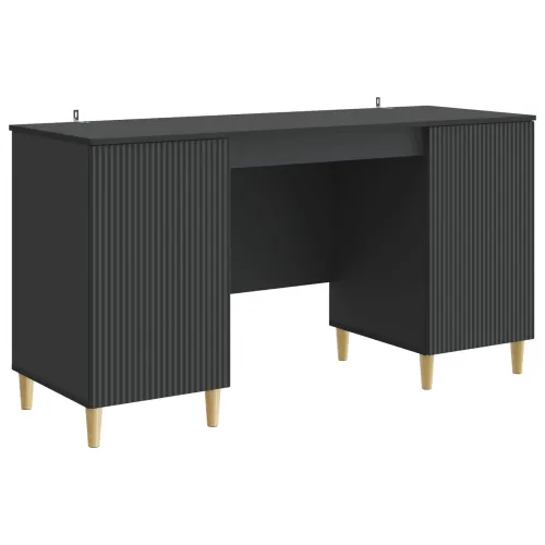 Stol s policom Crna 142,5 x 50 x 75 cm Konstruirano drvo - Crna Cijena