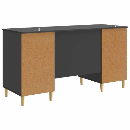 Stol s policom Crna 142,5 x 50 x 75 cm Konstruirano drvo - Crna Cijena