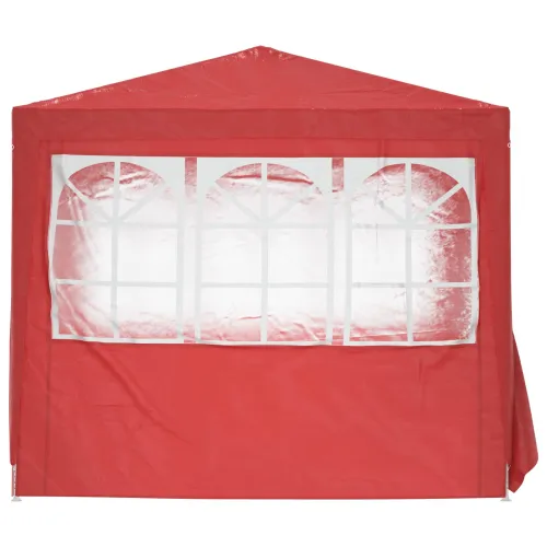 Šator za svadbe - šator za zabave 250 x 250 x 240 cm Crvena PE i čelik - Crvena 2,5 x 2,5 m Cijena