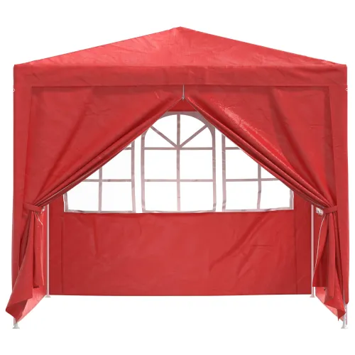Šator za svadbe - šator za zabave 250 x 250 x 240 cm Crvena PE i čelik - Crvena 2,5 x 2,5 m Cijena