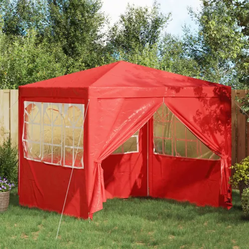 Šator za svadbe - šator za zabave 250 x 250 x 240 cm Crvena PE i čelik - Crvena 2,5 x 2,5 m Cijena