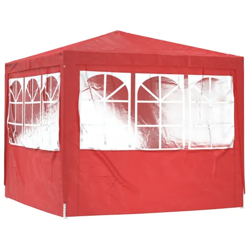Šator za svadbe - šator za zabave 250 x 250 x 240 cm Crvena PE i čelik - Crvena 2,5 x 2,5 m Cijena