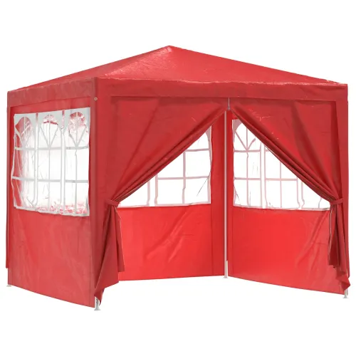 Šator za svadbe - šator za zabave 250 x 250 x 240 cm Crvena PE i čelik - Crvena 2,5 x 2,5 m Cijena
