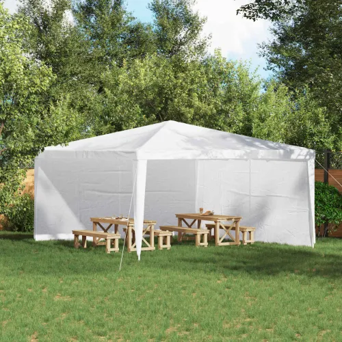 Zid šatora za zabavu 2 kom. 400 x 195 cm Bijela PE i čelik - Bijela 400 x 195 cm Cijena