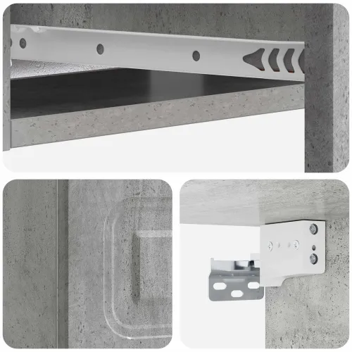 Stolna montirana na zid Betonska siva 59 x 34,5 x 17 cm - Betonska siva 59 cm Cijena