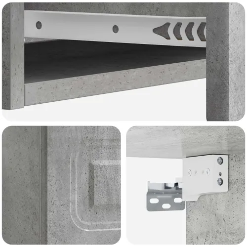 Stolna montirana na zid Betonska siva 87,5 x 34,5 x 17 cm - Betonska siva 87,5 cm Cijena