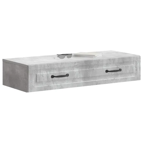 Stolna montirana na zid Betonska siva 87,5 x 34,5 x 17 cm - Betonska siva 87,5 cm Cijena