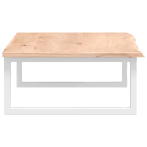 Zidna polica za Lavabo - Umivaonik od čelika i masivne hrastovine - Smeđa i bijela 100 x 50 x 2 cm Pravokutno Cijena